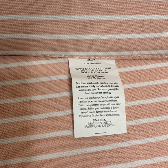 Ellen Degeneres | Pink & White Striped Set Of 4 Placemats | Dog Front Design NWT - Picture 6 of 8